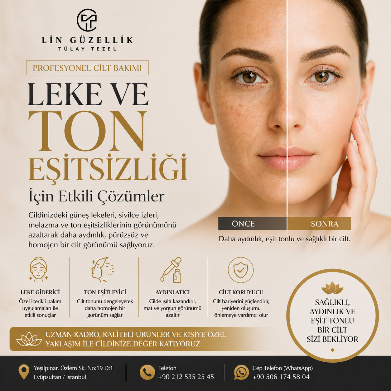 gaziosmanpaşa güzellik merkezi leke ve ton eşitsizliği bakımı